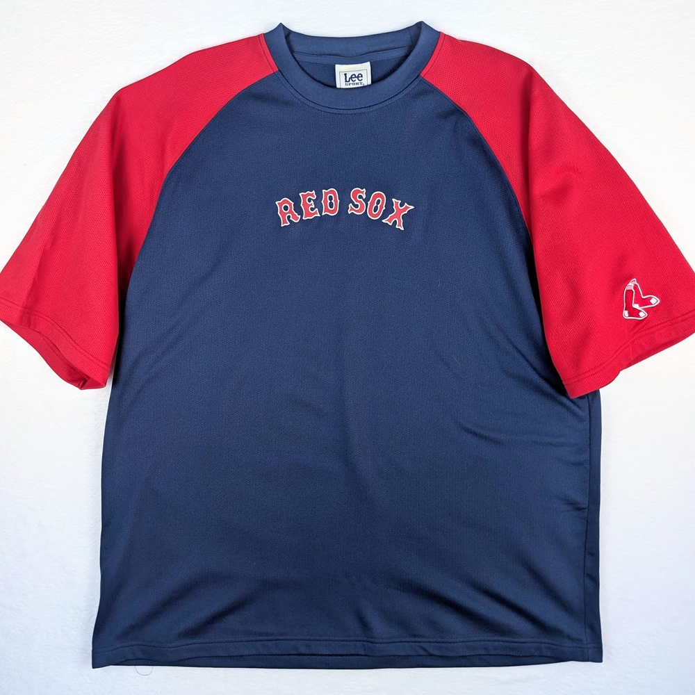 Vintage Boston Red Sox T Shirt Mens Size 2XL Embroidered Lee Sport MLB Tee